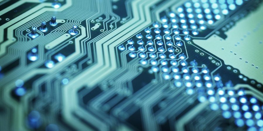 Close-up circuit board