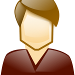 Man with crimson shirt