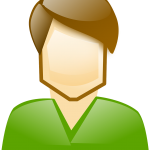 Man with lime shirt