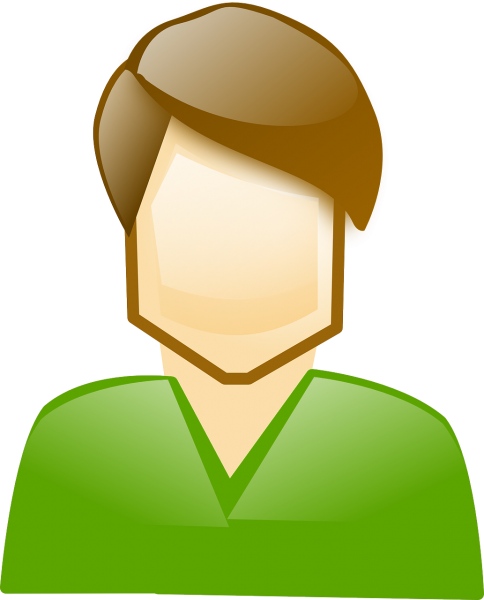 Man with lime shirt