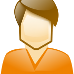 Man with orange shirt